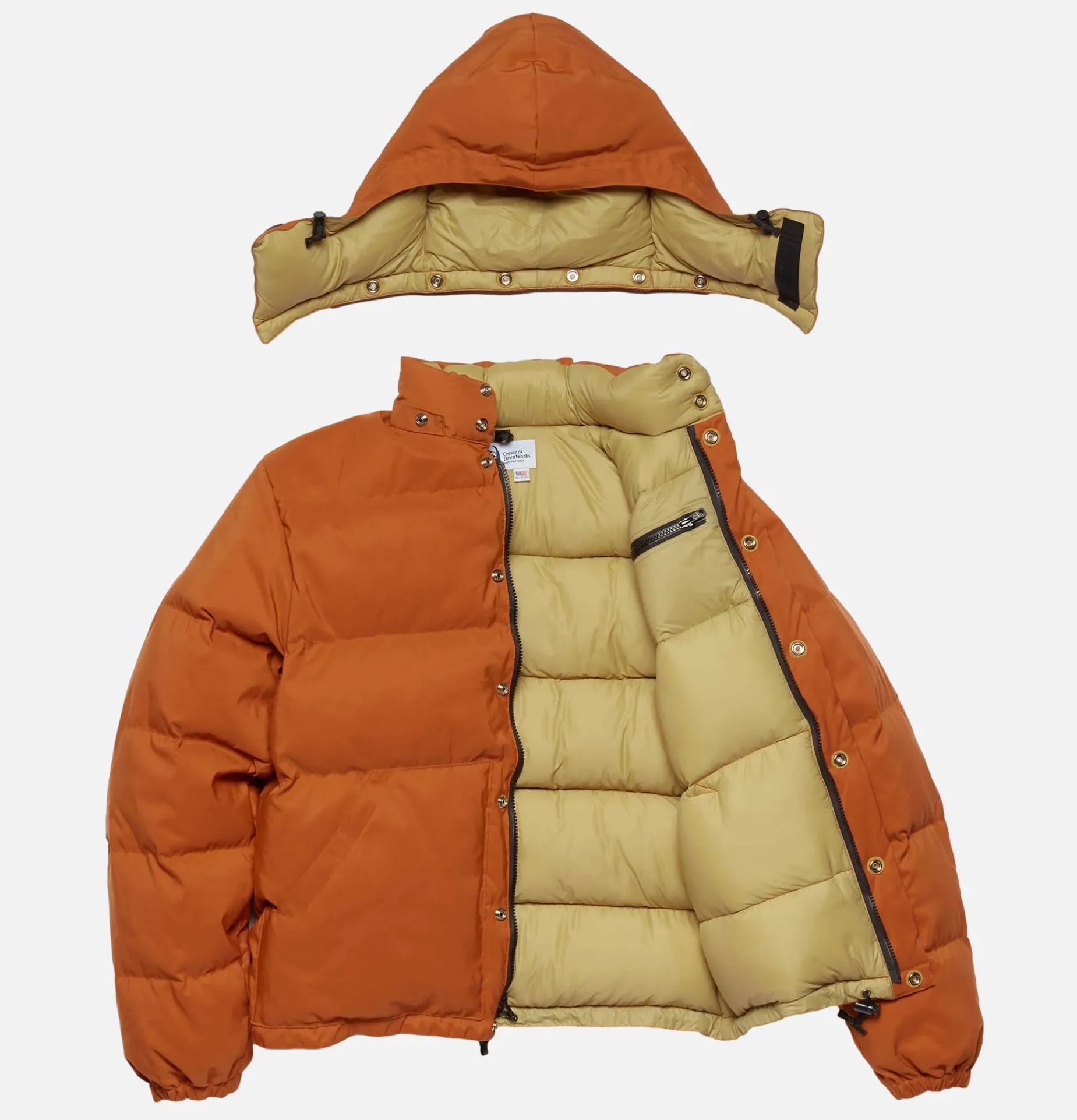 Down Sweater Jacket Rust