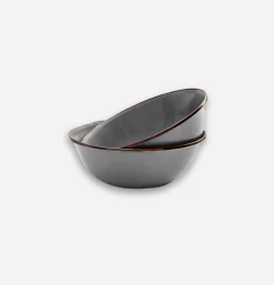 Enamel Bowl Set x 2 Grey