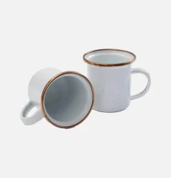 Enamel Cup Set X 2 Egg Shell