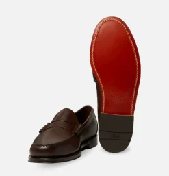 Larson Penny Loafers Soft Chocolate Leather