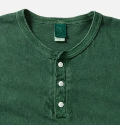Ls Henley Tee Dark Green