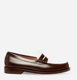 Mocassin Gh Bass Weejun Brown and White