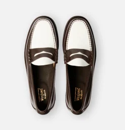 Mocassin Gh Bass Weejun Brown and White