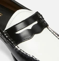 Mocassin Weejuns Black & White Leather