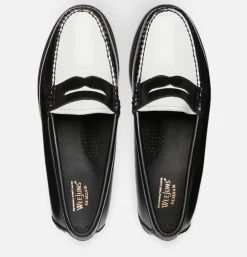 Mocassin Weejuns Black & White Leather