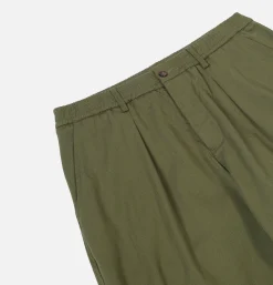 Pleated Track Pant Olive