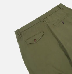 Pleated Track Pant Olive