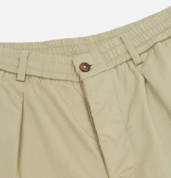 Pleated Track Pant Stone