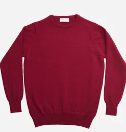 Pull Col Rond Bordeaux