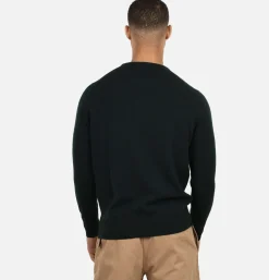 Pull Col Rond Tartan Green