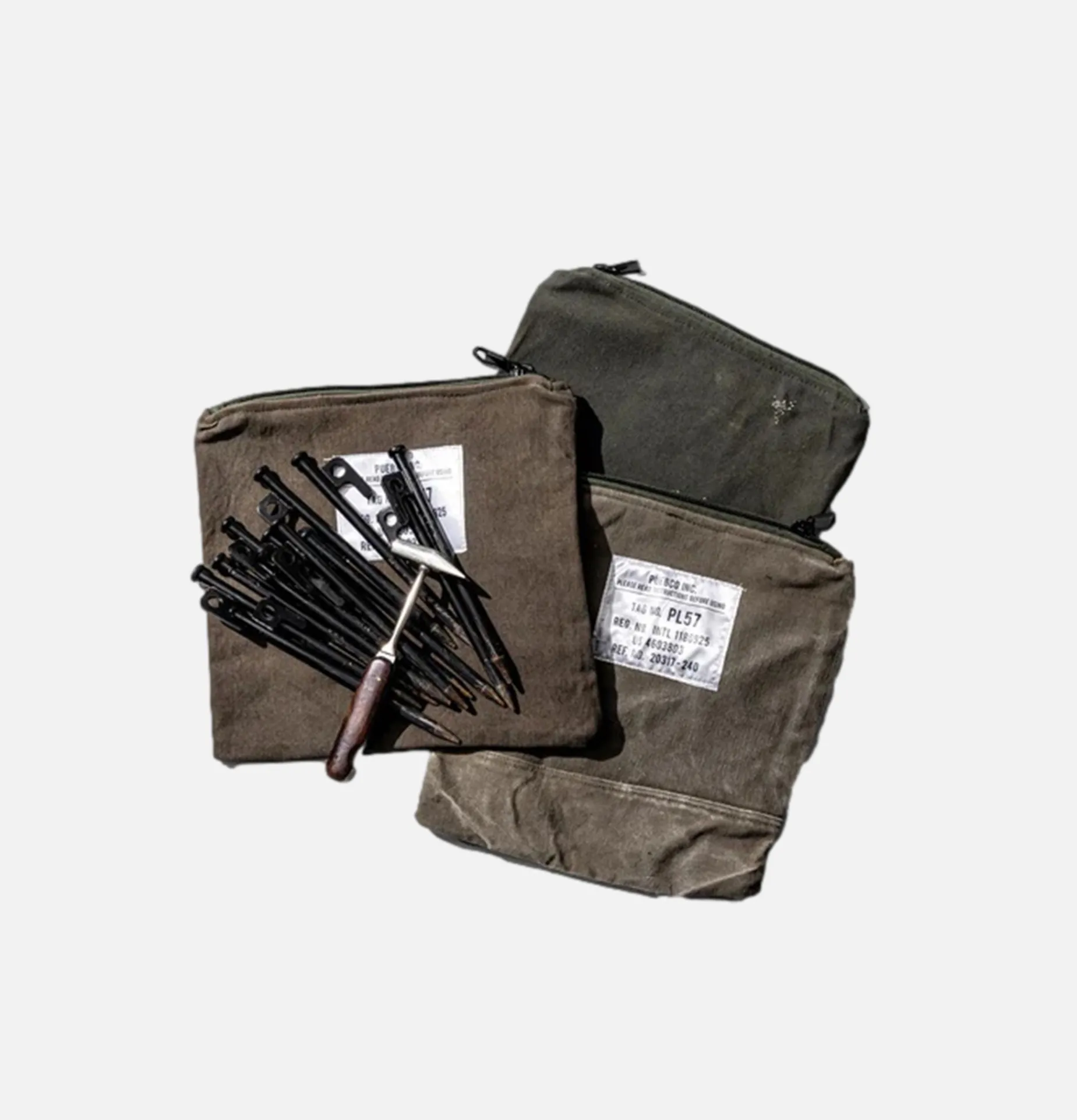 Vintage Material Pouch Olive