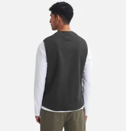 Warm Pile Waiscoat Zip Sage