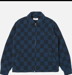 Windcheater Jacket Navy Checkerboard