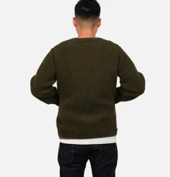 Zip Up Vee Cardigan Khaki