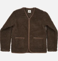 Zip Up Vee Dark Brown